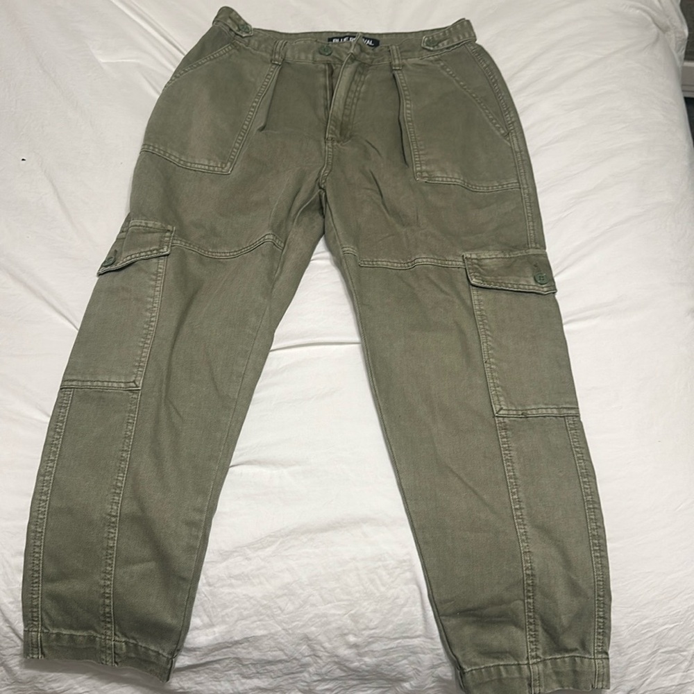 Olive Green Cargo Jeans from Blue Revival
